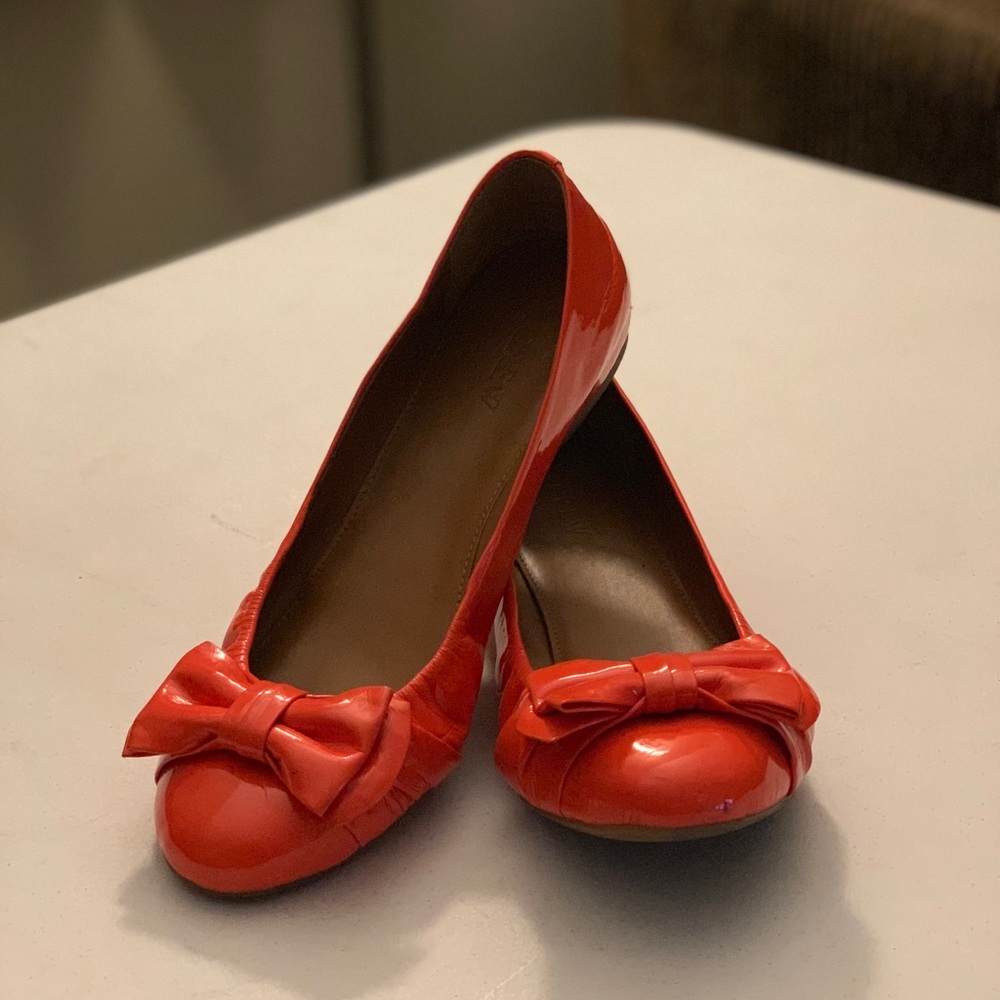 J Crew Bow Tie Red Flats